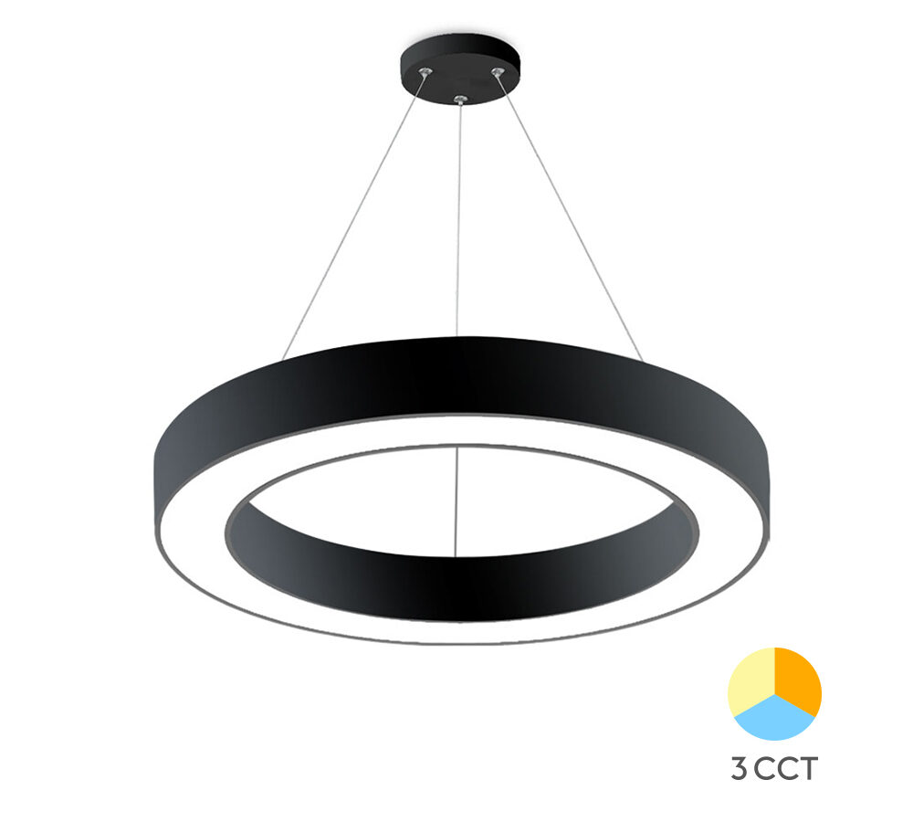 LUSTRA LED SUSPENDATA BLADE-PD NEGRU 45W 3IN1 (3000K-6500K) D600 BRAYTRON
